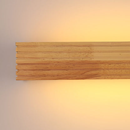 Solid Wood LED Wall Sconce Up Down Light 3000K 6000K Nordic Minimalist Indoor