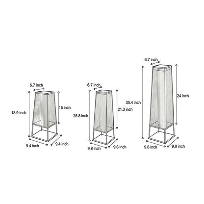 Woven Rubber Rustic Outdoor Floor Lamp IP65 Stainless Steel Solar/Hardwired 3000K