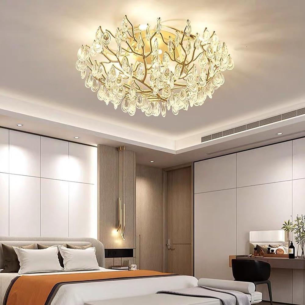 Firefly Sputnik Chandelier Aluminum Crystal G9 LED 3-Step Dimming Modern